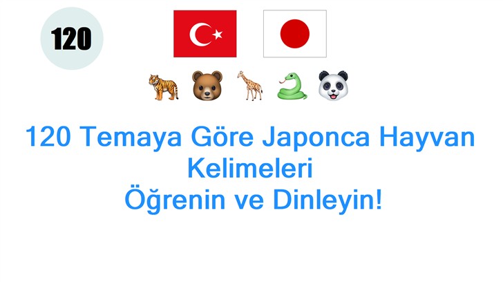 120 Temaya Göre Japonca Hayvan Kelimeleri: Öğrenin ve Dinleyin!